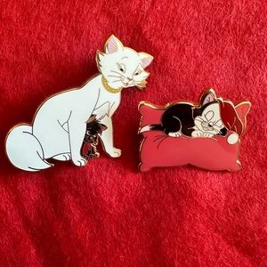 Cat enamel pin set